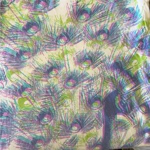 Peacock Print Short Sleeve Tee